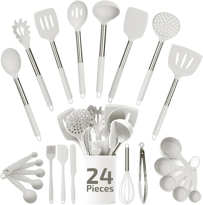 Silicone Kitchen Utensils Set by CulinaryCouture