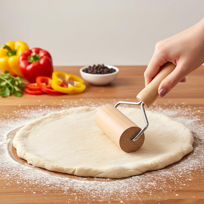 2 Pack Small Rolling Pin Wooden Dough Roller Pizza French Mini Baking roller Set - Image 5