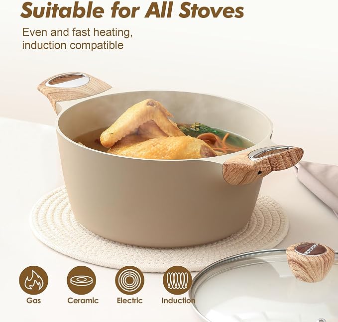SENSARTE Ceramic Nonstick Stock Pot - Image 5