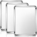 E-far Stainless Steel Baking Sheets Set of 3, 12.4” x9.7” Baking Cookie Sheets by E-far