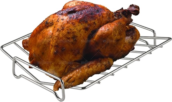 Stainless Steel Turkey Roasting Rack, V-shaped Racks by GriAddict