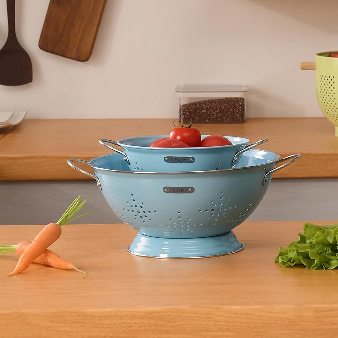 Metal Colander 2 Pack, Strainer Bowel - Image 7