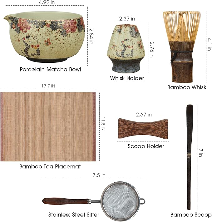 Matcha Whisk Set, 7-Piece Matcha Kit - Image 5