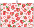 Pink Strawberry Dish Drying Rack Mat by UIUPRO