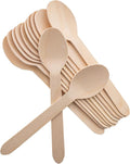Disposable Wooden Forks -Pack of 100, 6.5" Length-Biodegradable, Natural Wooden by REERAA