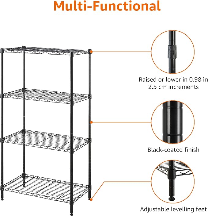 Amazon Basics 4-Shelf Steel Wire Storage Shelves - Image 6