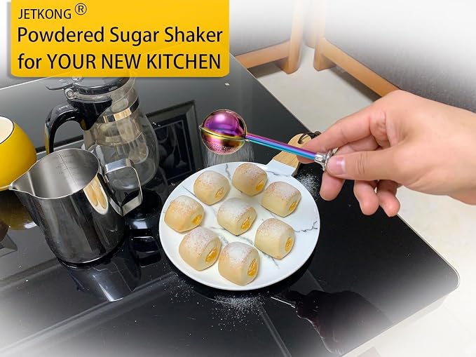 JETKONG Baker's Dusting Wand for Sugar, Flour and Spices, Stainless Steel - Image 2
