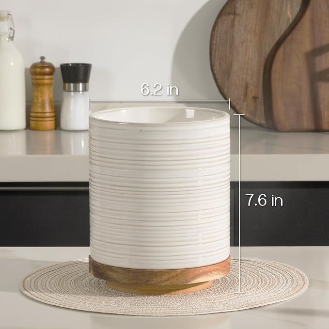 DOWAN 360° Rotating Extra Large Cooking Utensil Holder, 7.6" Kitchen Utensil - Image 6