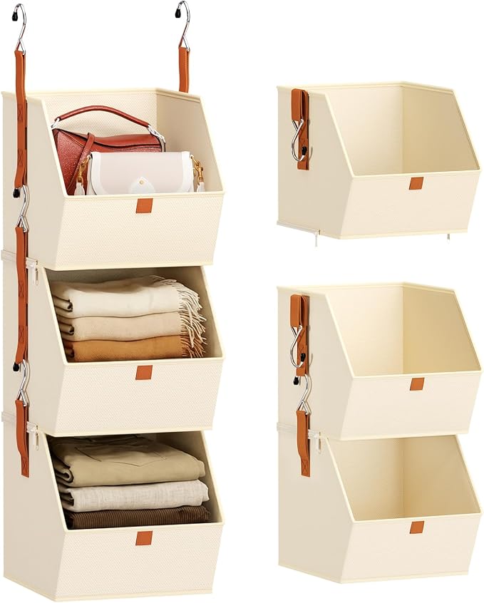Homsorout Collapsible Hanging Closet Organizer by Homsorout