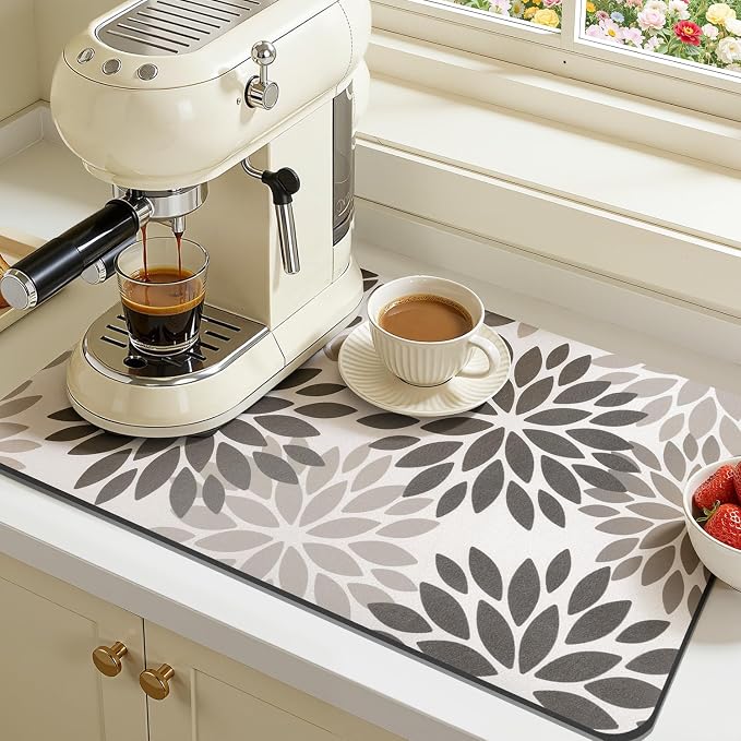 Findosom Floral Dish Drying Mat, Cuttable Drying Mat - Image 8