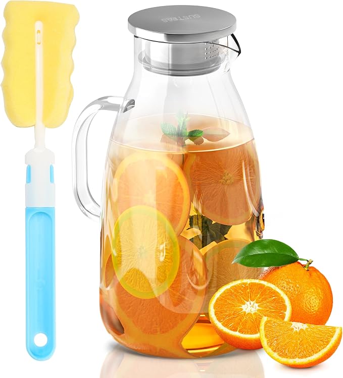 SUSTEAS 3 Liter 101 oz Glass Pitcher by SUSTEAS