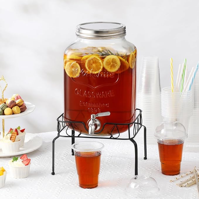 2 Gallon Glass Beverage Dispenser - Image 5