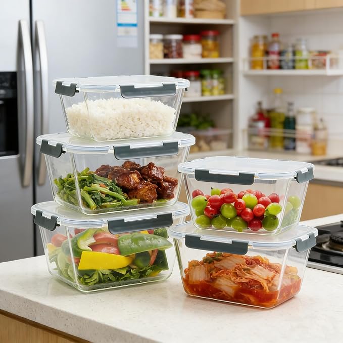 2 Pack Large Glass Food Storage Containers - Image 7