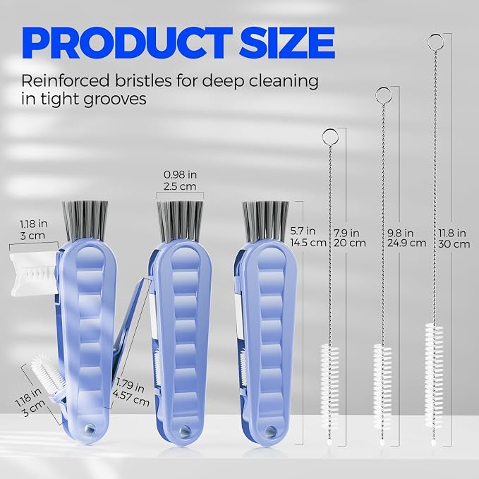 6 Pack Holikme 4 in 1 Cup Lid Cleaning Brush Set - Image 6