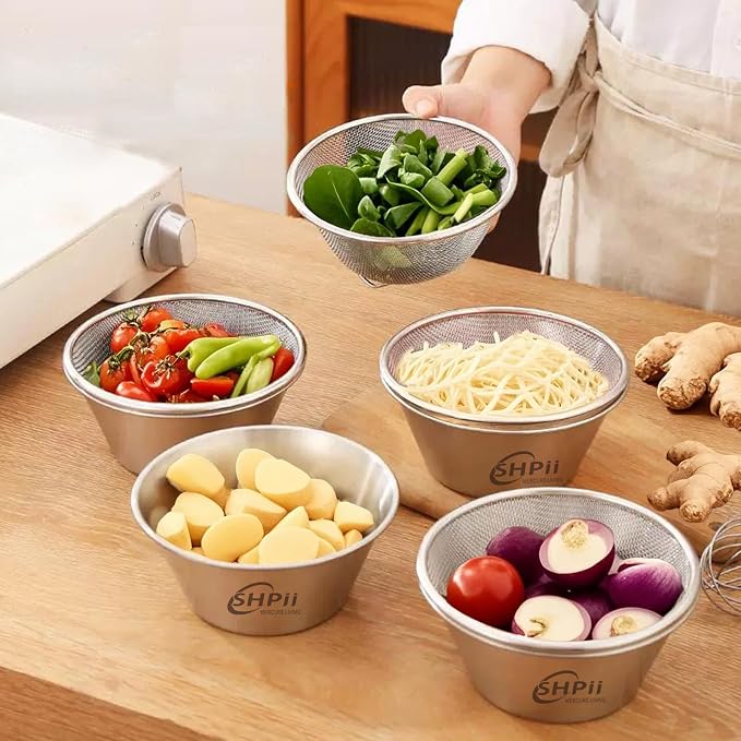 2 Piece Mini 304 Stainless Steel Colander - Image 7