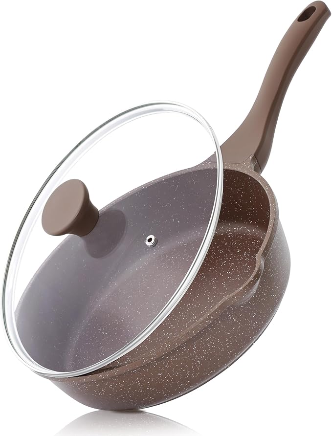 SENSARTE Nonstick Deep Frying Pan Skillet, 10-inch Saute Pan by SENSARTE
