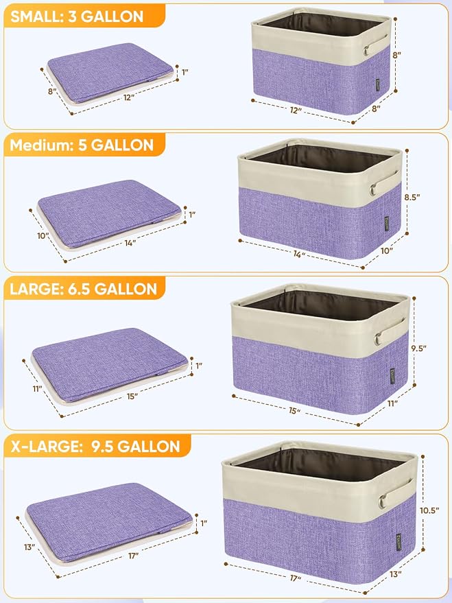 BALEINE 1 Pack Fabric Closet Storage Bins - Image 2