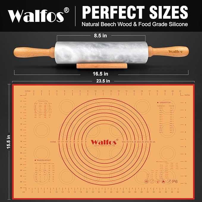 Walfos Marble Rolling Pin Set - Image 3