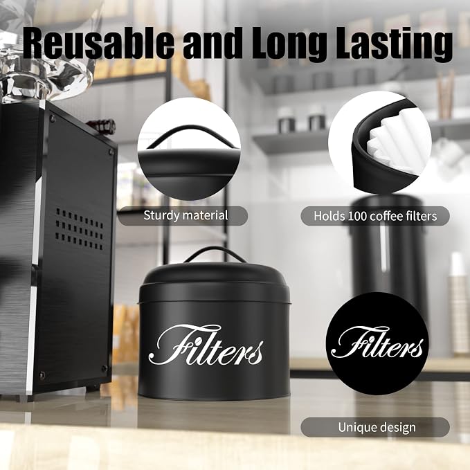Coffee Filter Holder with Lid, Basket Storage Container - Image 4