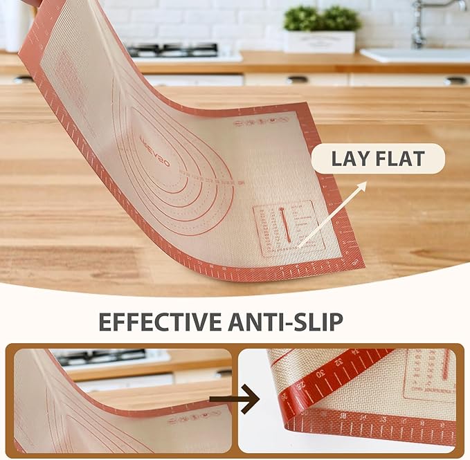 Pastry Mat, 0.7mm Extra Thick 32 x 24 Inches Large Non Stick Silicone Baking Pad - Image 4