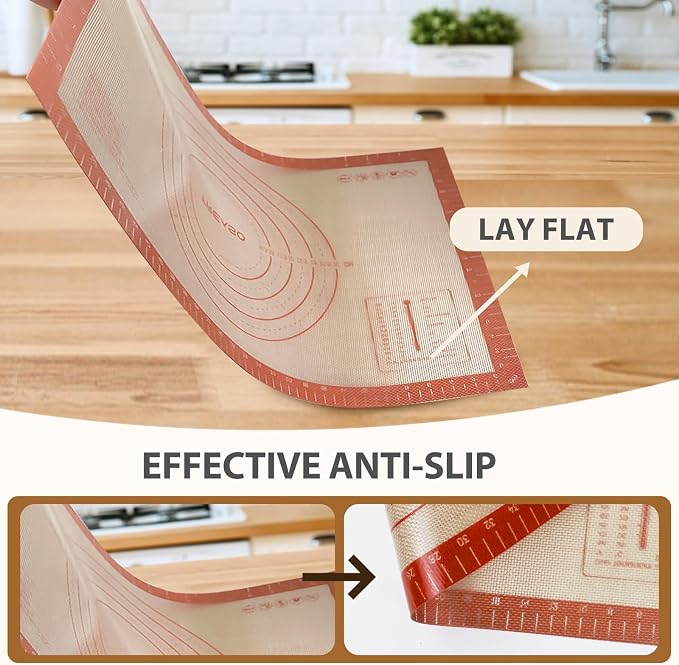 Pastry Mat, 0.7mm Extra Thick 26 x 16 Inches Large Non Stick Silicone Baking Pad - Image 5