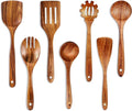 Mooues Wooden Spoons for Cooking, Wooden Utensils for Cooking Natural Teak by Mooues