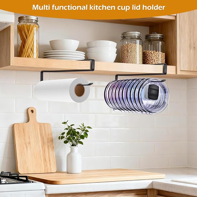 Tumbler Lid Organizer, Kitchen Space-Saving Cup Holder, Organizers - Image 2