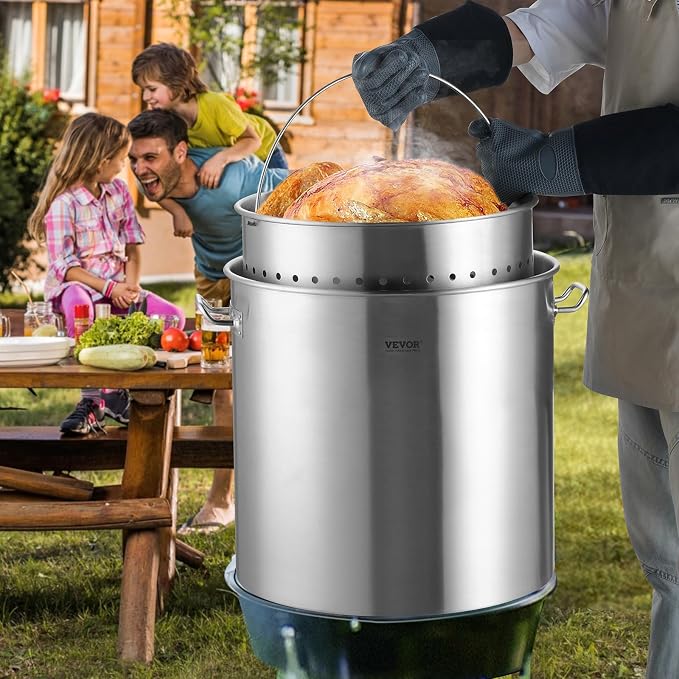 VEVOR Stainless Steel Stockpot, 100 Quart Large Cooking Pots, Cookware Sauce Pot - Image 8