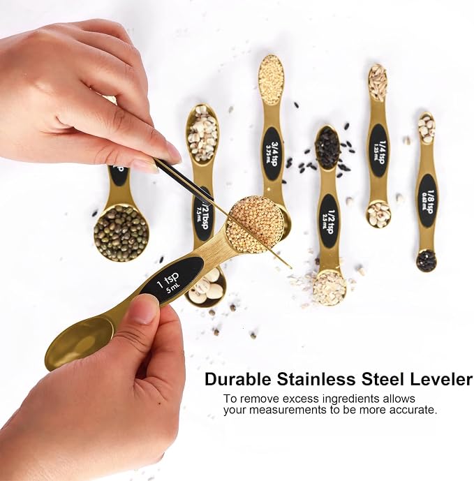 Magnetic Measuring Spoons Set Stainless Steel - Image 4