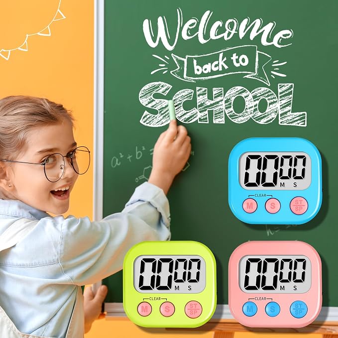 ZILLEEN 12 Pack Kitchen Timers for Cooking Digital Classroom Timers for Kids - Image 6