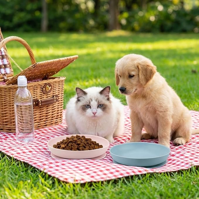 Meow&Woof Nonslip Pet Food Mat, 2 Pack Silicone Cat Food Bowl - Image 7