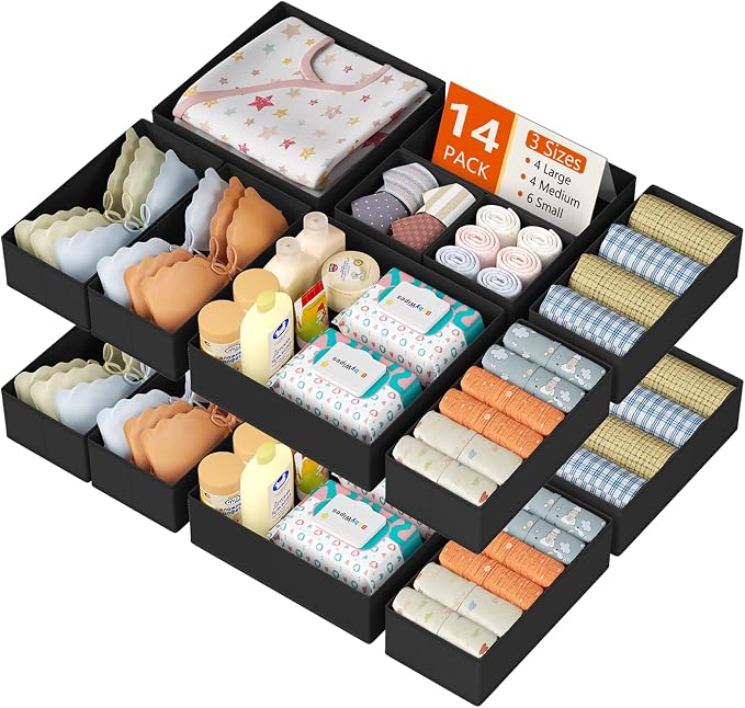 DIMJ Drawer Organizer Clothes 14 Pack by DiMJ