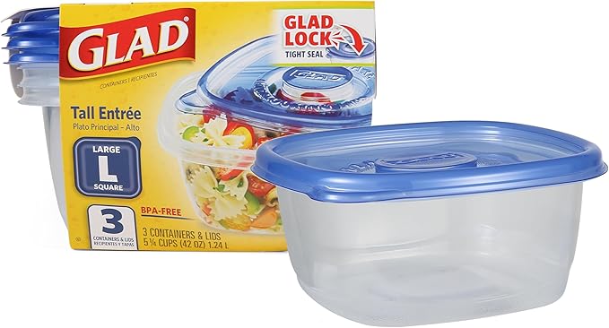 Glad GladWare Tall Entree Food Storage Containers by GladTrashFoodStorage