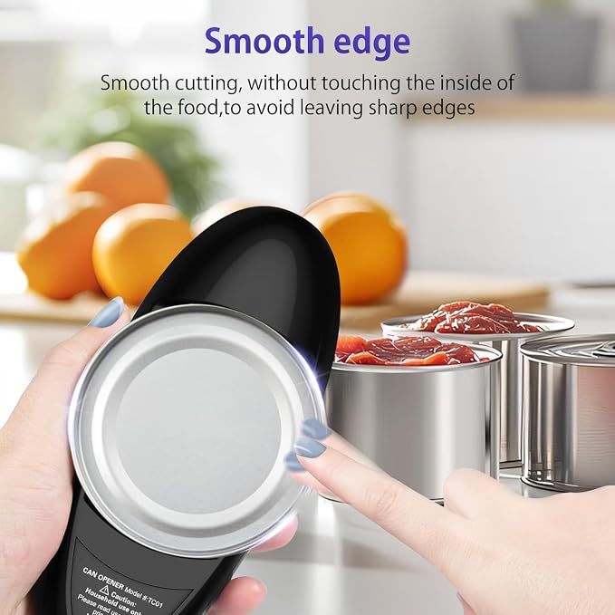 Electric Can Opener, Handheld One-touch Automatic Can opener, Smooth Edge - Image 6