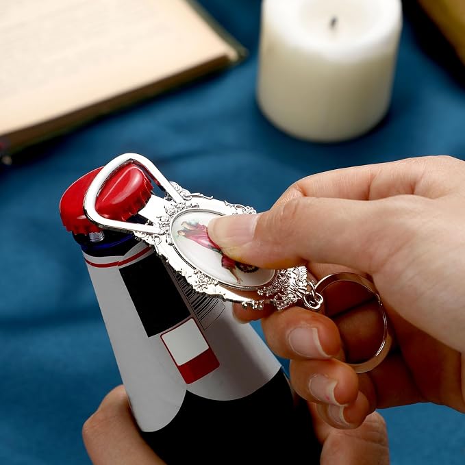 Misdary 12 Pcs Divine Jesus Bottle Opener Keychain Catholic Bottle Opener - Image 5