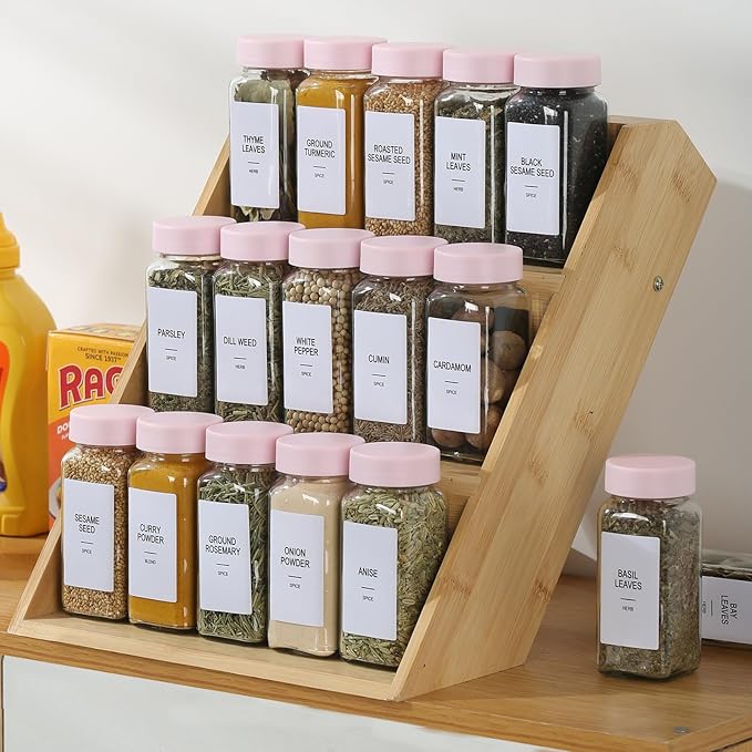48 Glass Spice Jars with Labels, Spice Jar Set, 4oz Seasoning Containers - Image 5