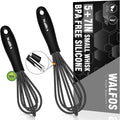 Walfos Whisk 5+7in/12cm+17cm Mini Whisk, Silicone Whisks Non Scratch Heat by Walfos