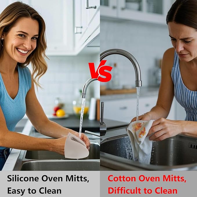 Silicone Oven Mitts Heat Resistant Pot Holders - Image 5