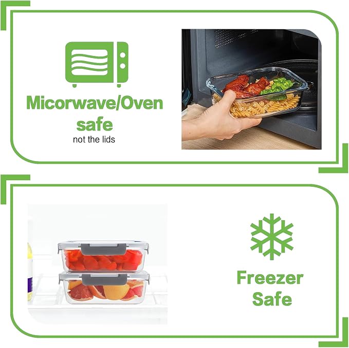 HOMBERKING 24pc Borosilicate Glass Food Storage Containers - Image 5