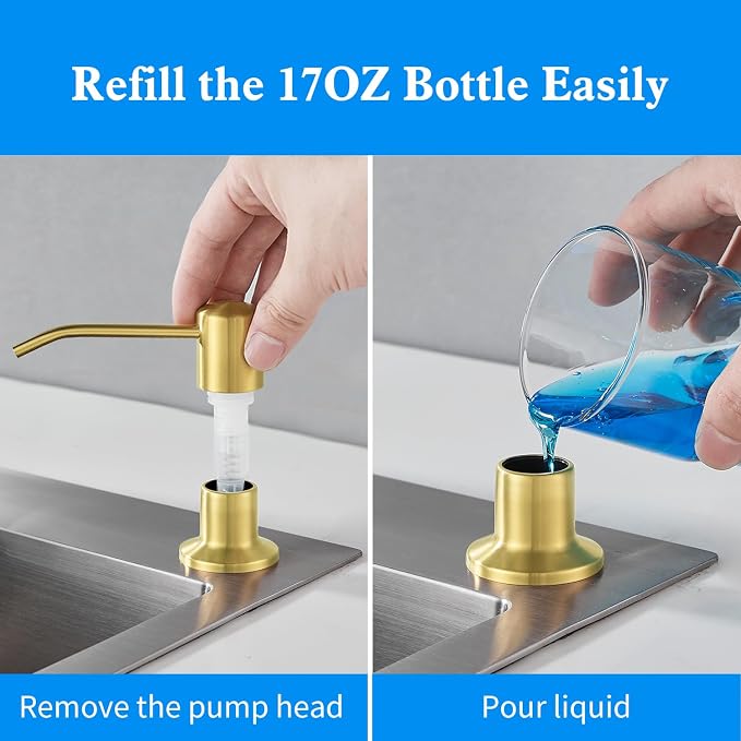 Built in Soap Dispenser for Kitchen Sink, Dish Soap Hand Lotion Dispenser - Image 3