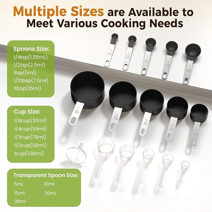 16PCS Measuring Cups and Spoons Set, Measuring Spoon Set - Image 4