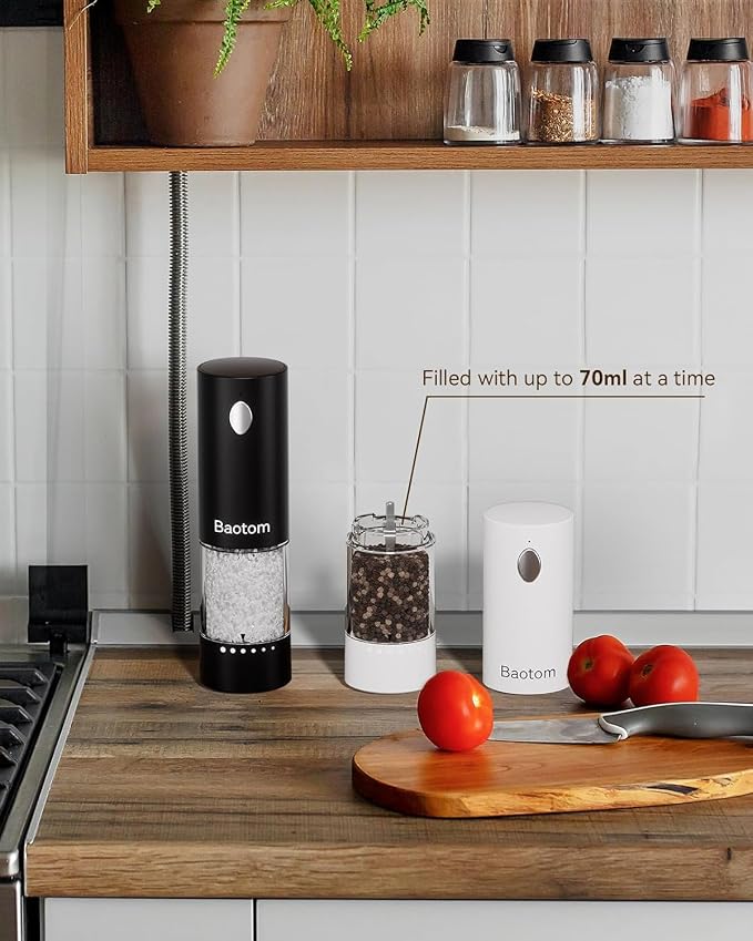 Electric Salt and Pepper Grinder Set - Image 2