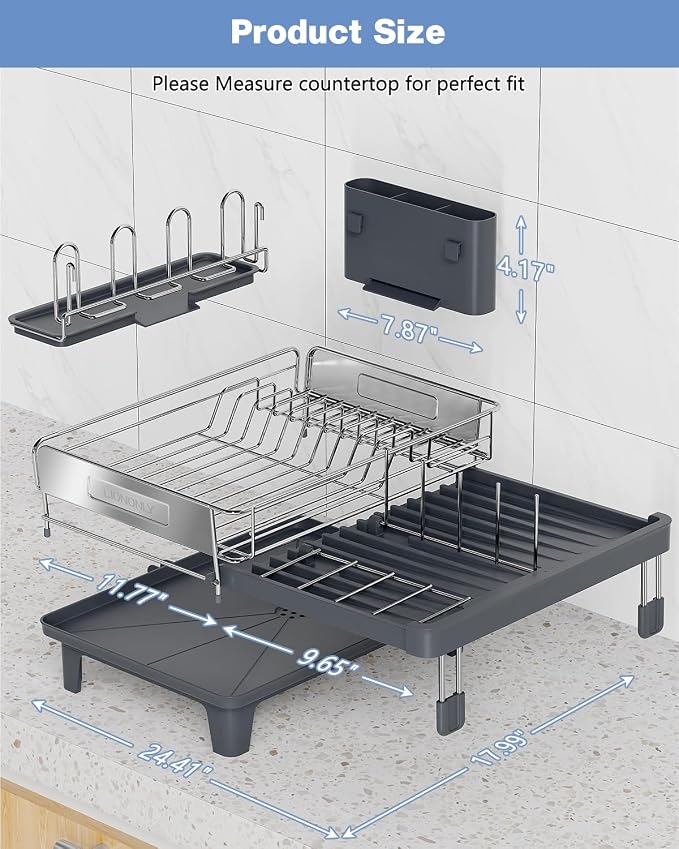 Expandable Dish Drying Rack, Dish Racks - Image 7