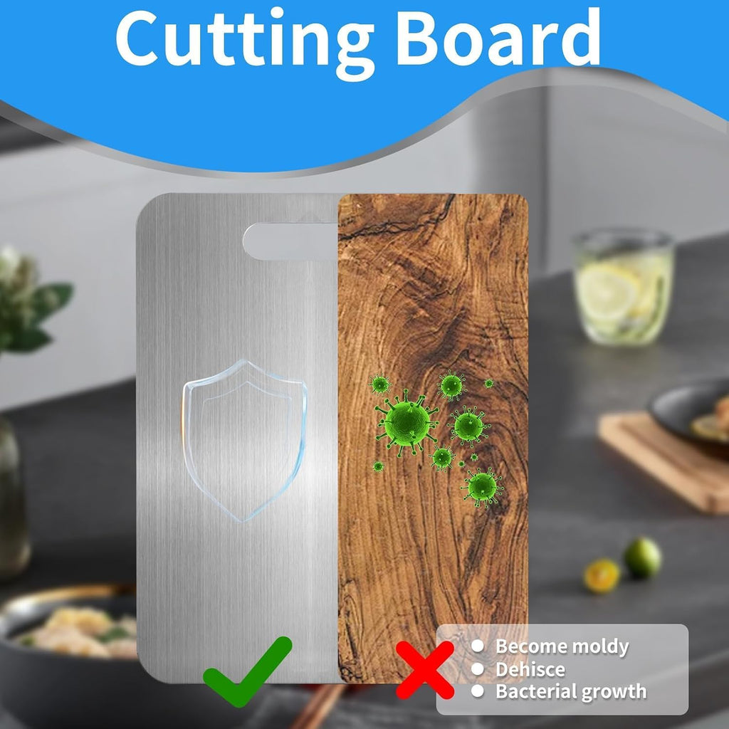 Titanium Cutting Boards for Kitchen, Food Grade 304 Stainless Steel