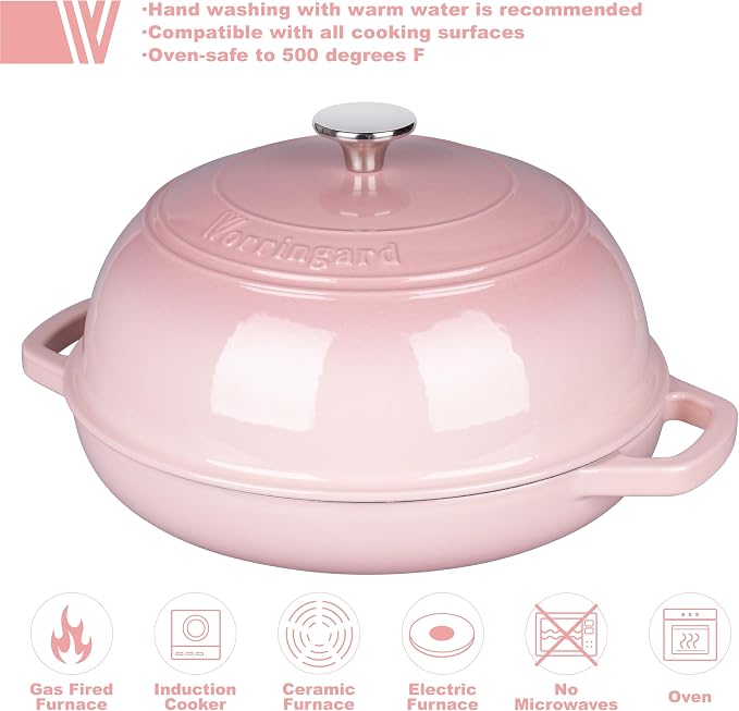 VORRINGARD Enameled Cast Iron Dutch Oven Pot - Image 3