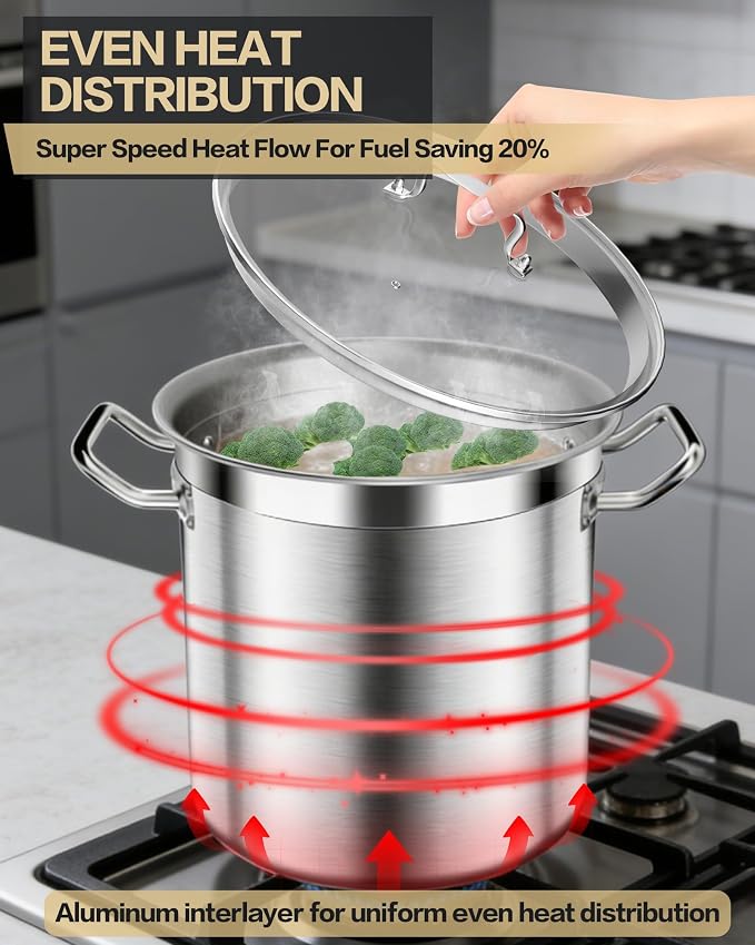 STOCKPOT Stainless Steel 20 Quart Stockpot - Image 4
