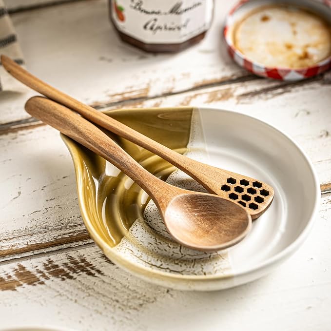 Ceramic Spoon Rest for Stove Top & Kitchen Counter, Large Spoon Holder - Image 3