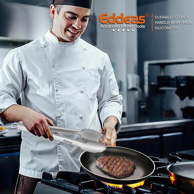 Eddeas 2PCS 12inch Kitchen Tongs - Image 5