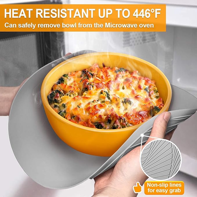 Silicone Microwave Mats, Walfos Heat Resistant Multi-Purpose Microwave Trivet - Image 5