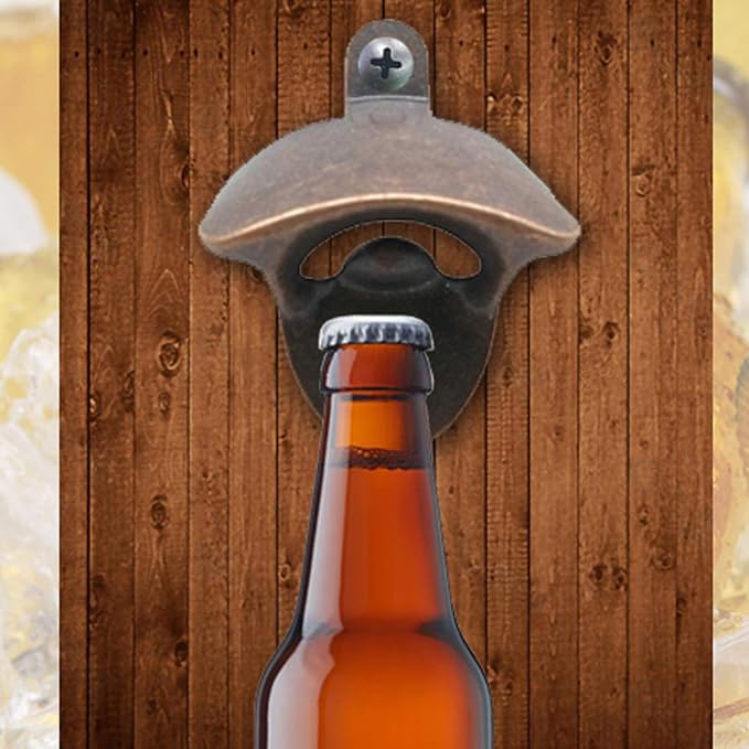 RONYOUNG 12PCS Wall Mounted Bottle Opener Vintage Beer Bottle Opener Suitable - Image 4